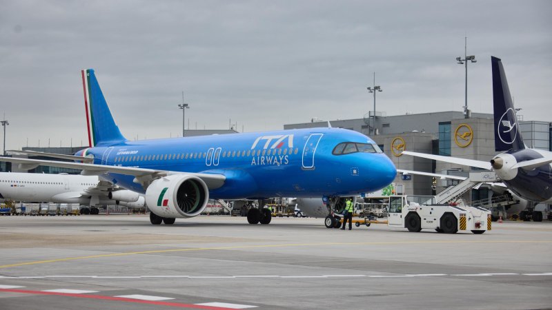 Самолет ITA Airways A320neo во Франкфурте. Фото: ITA Airways