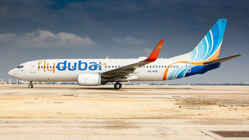 Самолет Flydubai в Бен-Гурионе. Фото: Идо Вахтель