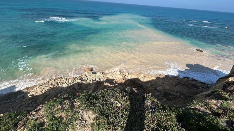 Обрушение утеса на пляже Сидна Али. Фото: Ассаф Низенбоим, Управление охраны природы и парков