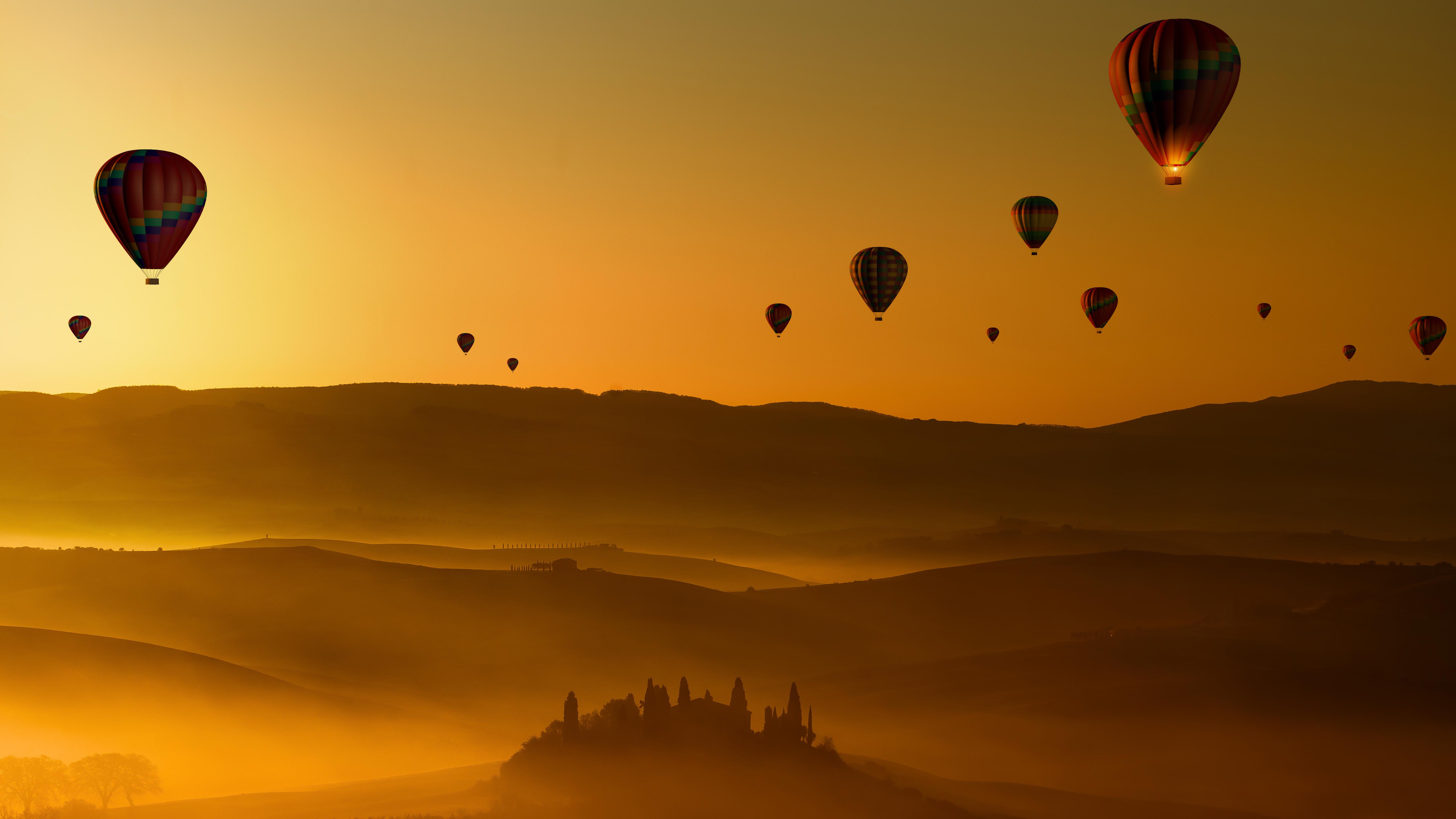 כדורים פורחים בטוסקנה, איטליה. צילום: Shutterstock