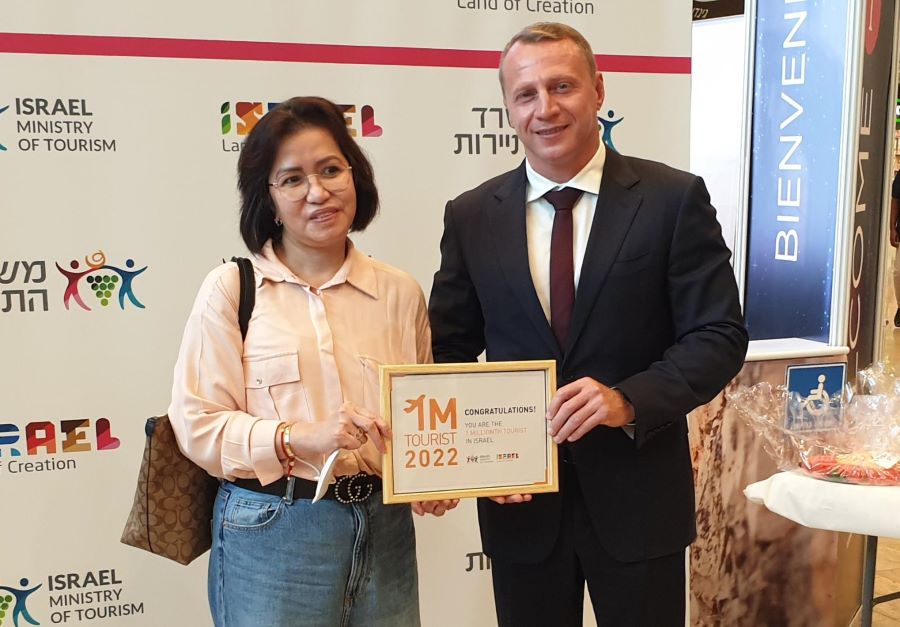 התיירת המיליון בישראל בשנת 2022. צילום: יח"צ