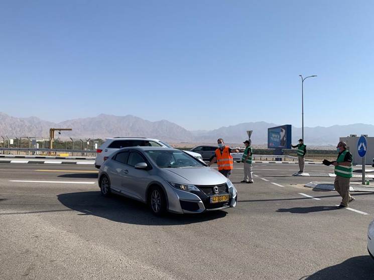 אכיפת קורונה באילת. צילום: יח"צ עיריית אילת