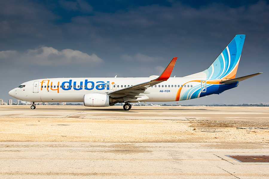 Flydubai plane at Ben Gurion