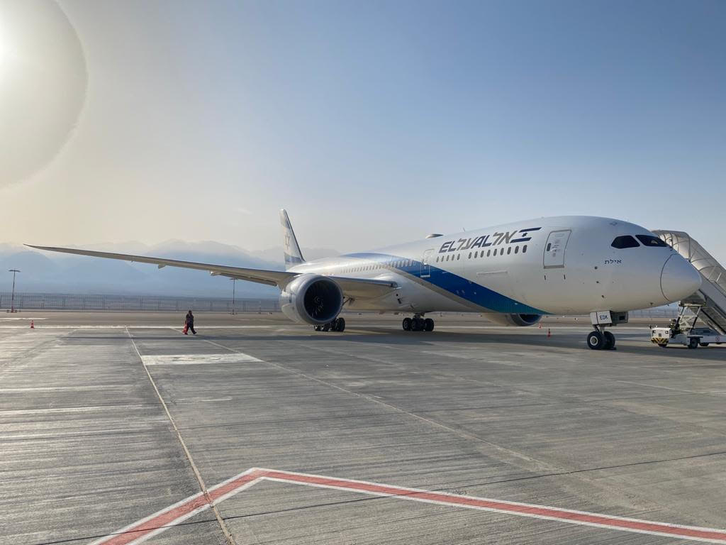 נחת באילת במקום נתב"ג. מטוס אילת אל על. צילום: רשות שדות התעופה