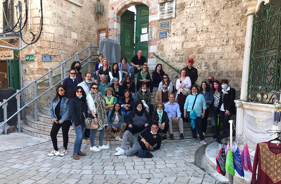 חברי לשכת מארגני תיירות נכנסת לישראל, בסיור. צילום: ערן מילוא