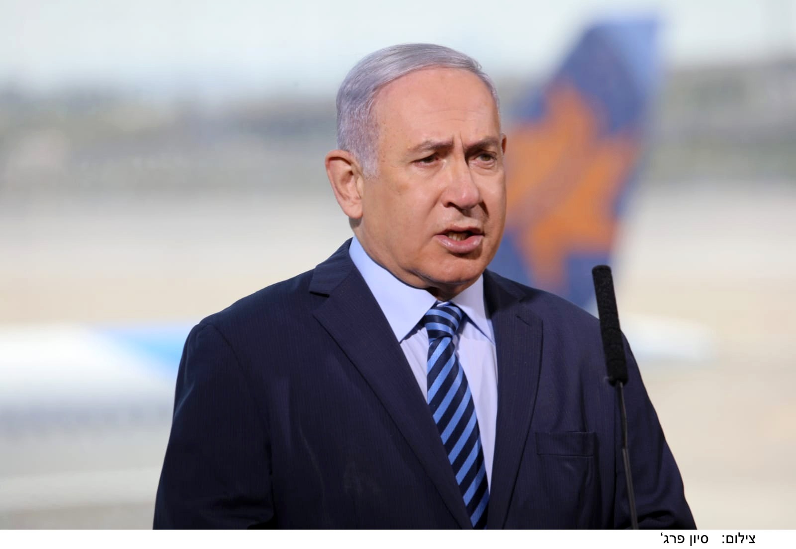 רה"מ בנימין נתניהו בנתב"ג. צילום: סיון פרג'