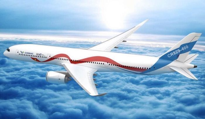 CR929. צילום הדמיה: COMAC|