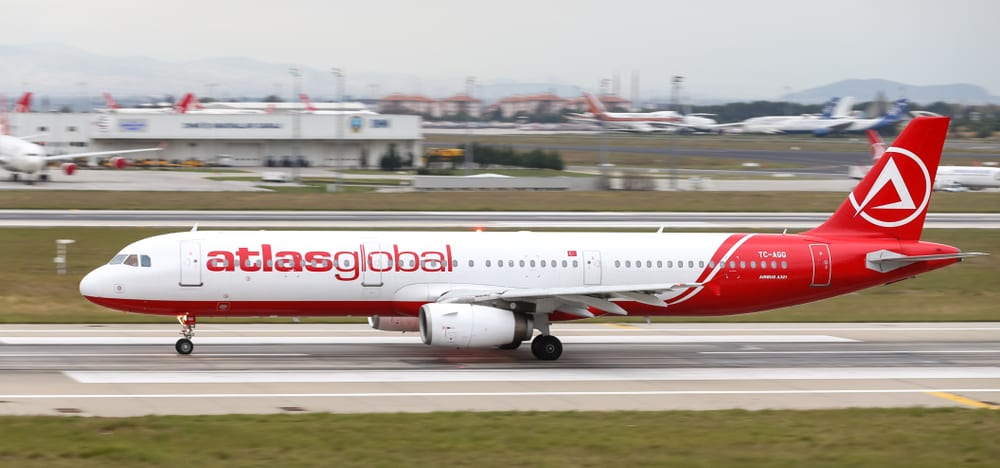 מטוס A321 של אטלס-גלובל באיסטנבול. צילום: Shutterstock