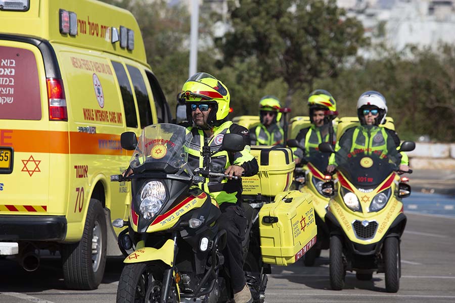 יחידת האופנועים של מד"א. צילום: דוברות מד"א
