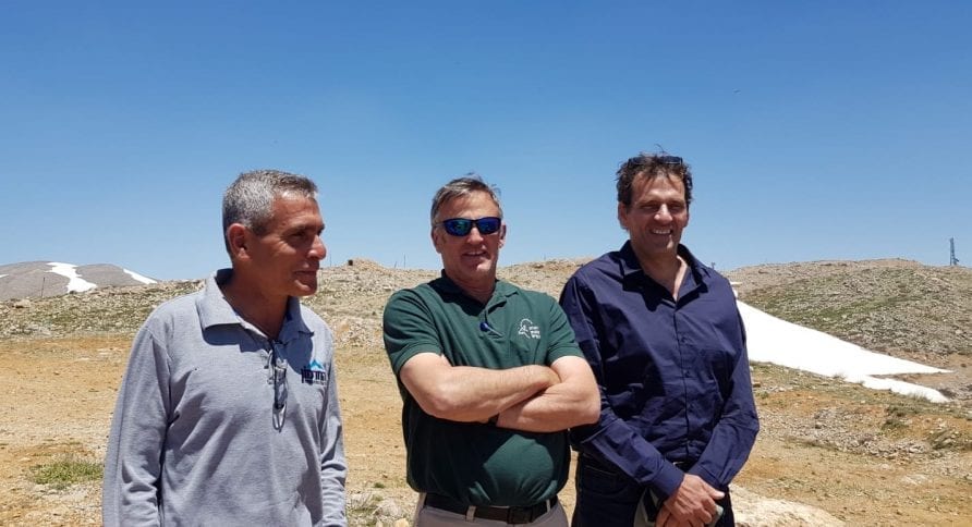 אמיר הלוי ושאול גולדשטיין. צילום: דוברות אתר החרמון