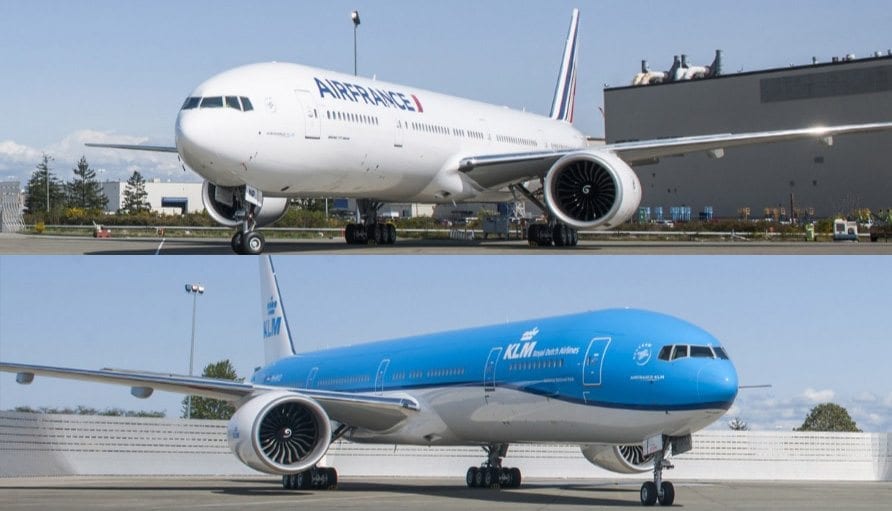 אייר פראנס - KLM. צילום: יח"צ|השקת המשרדים החדשים של אייר פראנס-KLM: ג'רום סלמי - מנהל אזור אפריקה והמזה"ת (ימני הקיצוני) וג'ניפר מאזט - מנכ"לית הקבוצ