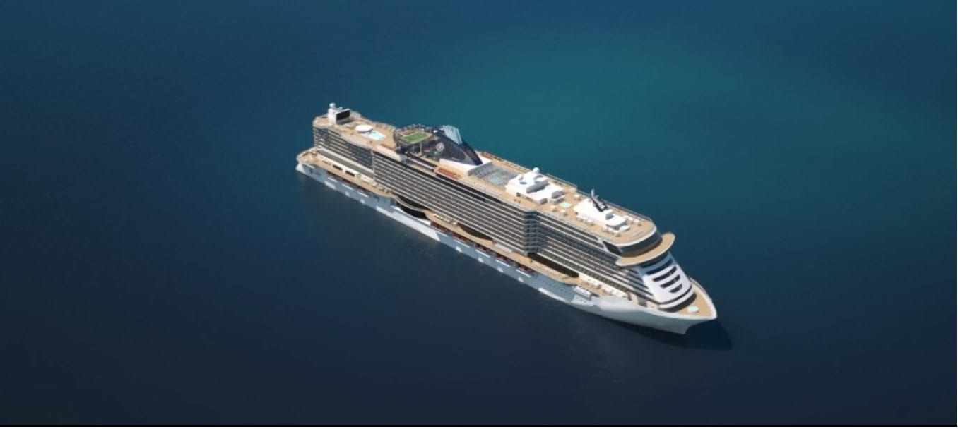 MSC SEASIDE. צילום: אתר MSC|||שלב הבנייה. צילום: יח"צ