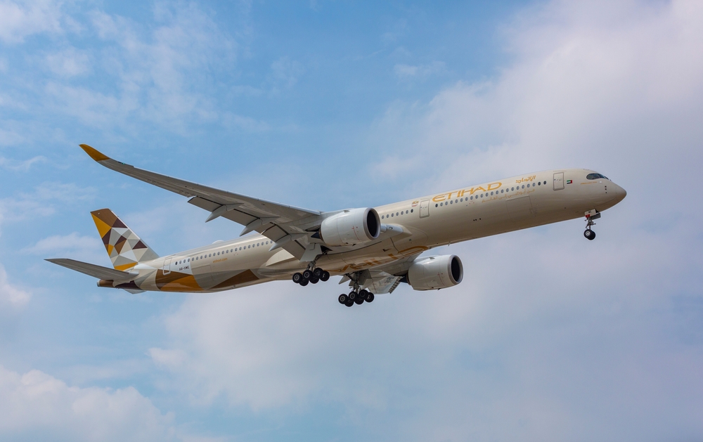 איירבוס A350 של איתיחאד. צילום: shutterstock