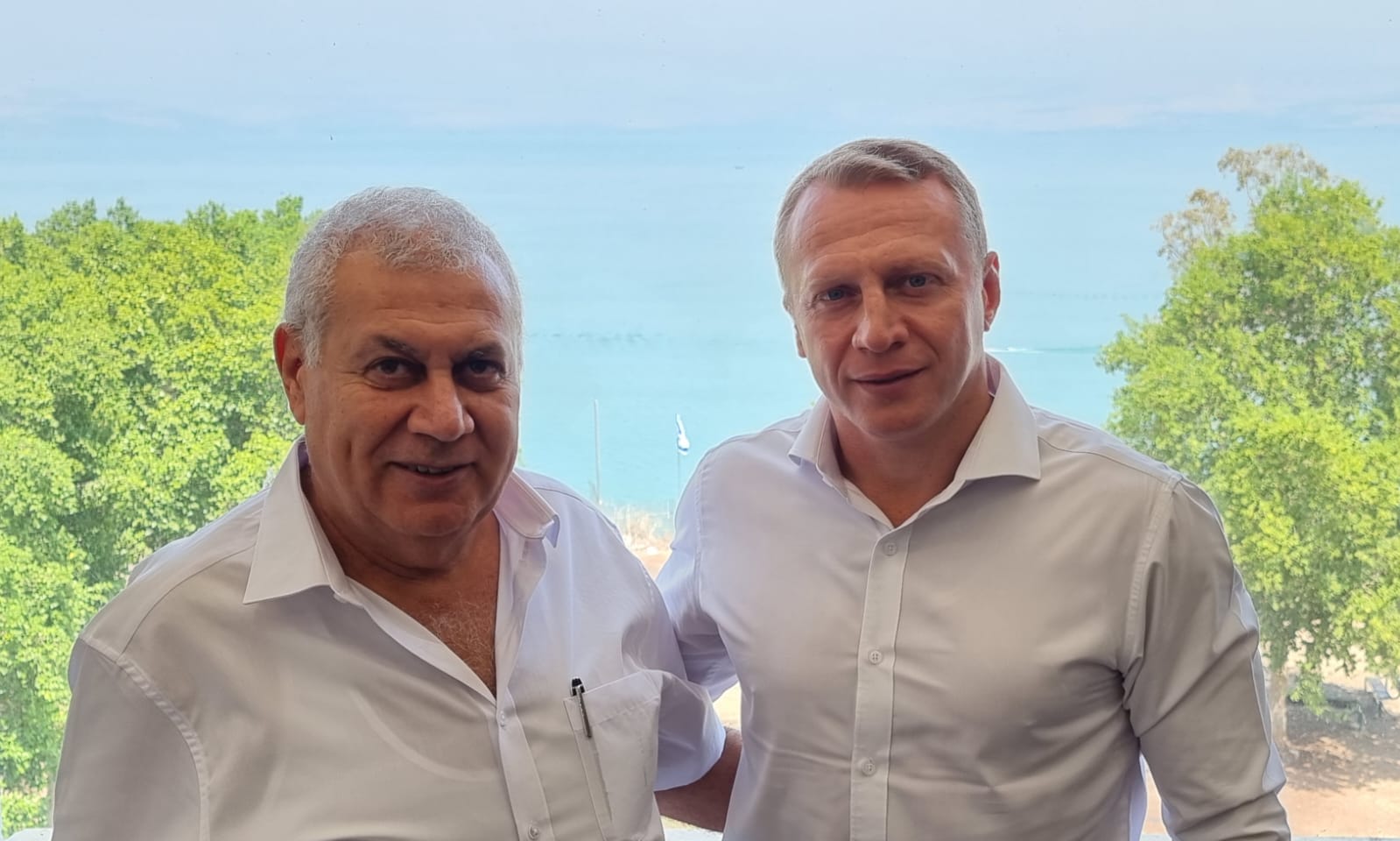 מימין שר התיירות וראש עיריית טבריה. צילום: דוברות עיריית טבריה