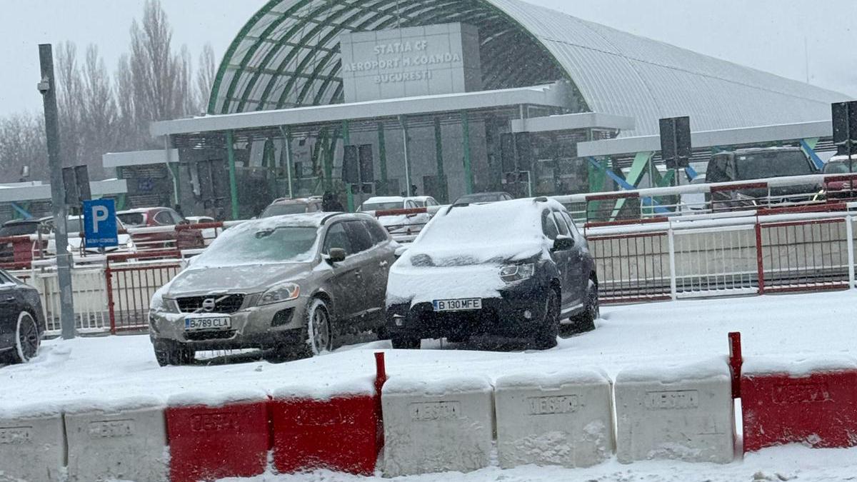 The snow in Bucharest today. Photo: Passport News