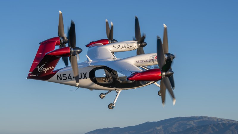Electric air taxi from Virgin Atlantic and Joby Aviation. Photo: Joby Aviation
