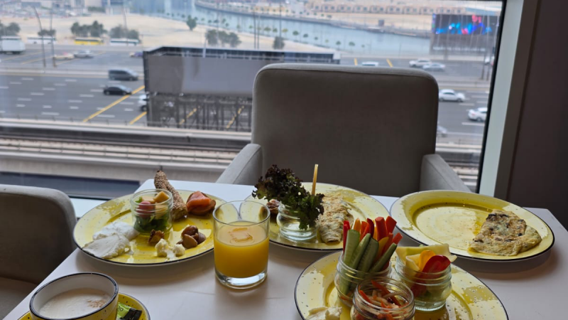 Kosher breakfast at Hilton Al Habtoor City. Photo: Dudi Rubinstein