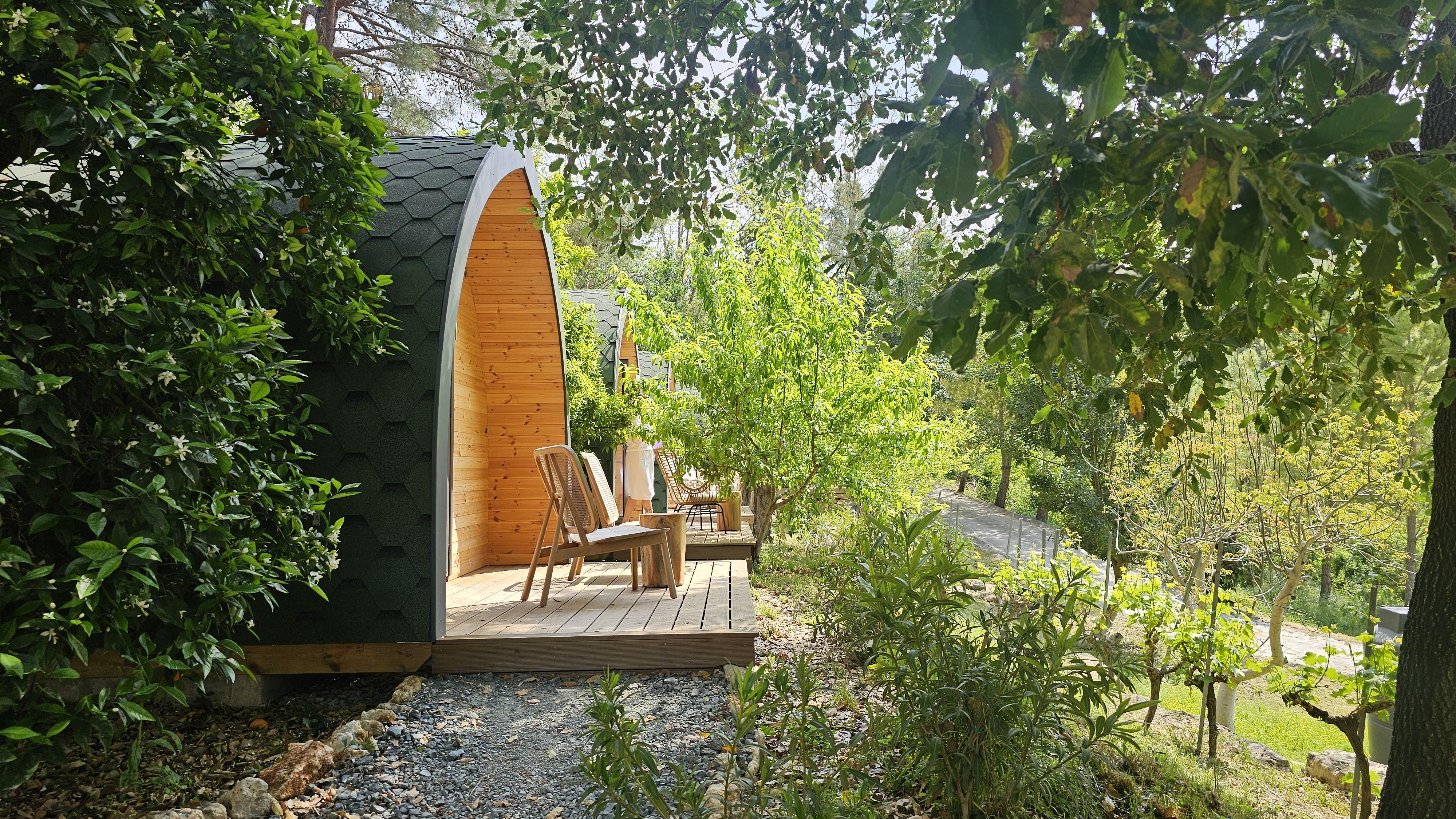 One of the accommodation options in the Secret Forest in Cyprus. Photo: Ira Makiyenko