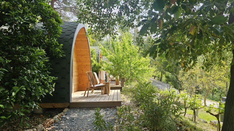 One of the accommodation options in the Secret Forest in Cyprus. Photo: Ira Makiyenko