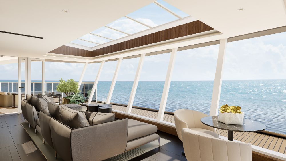 The Living Room in the Skyview Regent Suite. Photo: Regent Seven Seas