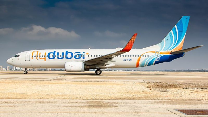 FlyDubai aircraft at Ben Gurion Airport. Photo: Ido Vechtel