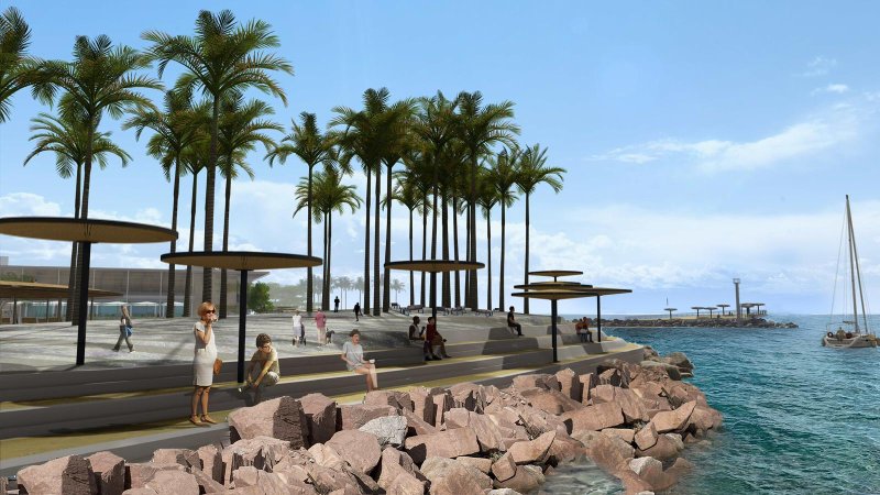 Visualization of the Eilat Promenade. Source: Meislich Kasif Roitman Architects