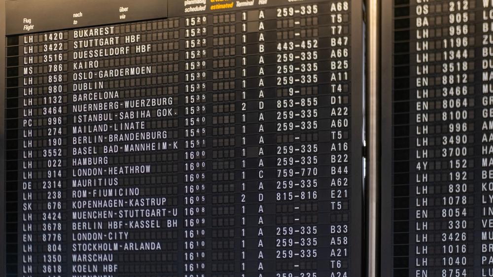 Flight schedule. Photo: Shutterstock