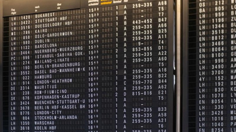 Flight schedule. Photo: Shutterstock