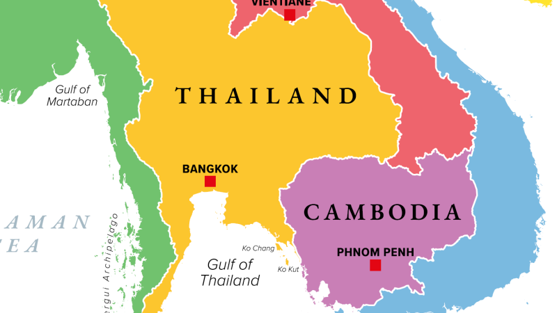 Thailand map. Photo: Shutterstock