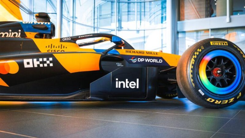 Intel returns to Formula 1, partnering with McLaren Racing. Photo: Intel