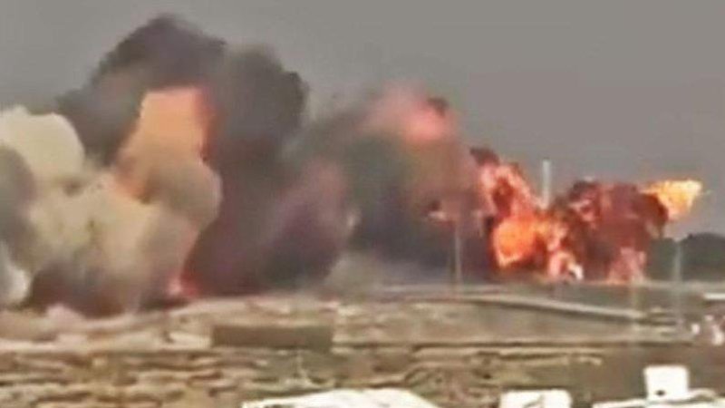 Air India jet crash at Dubai Airshow. Photo: X page