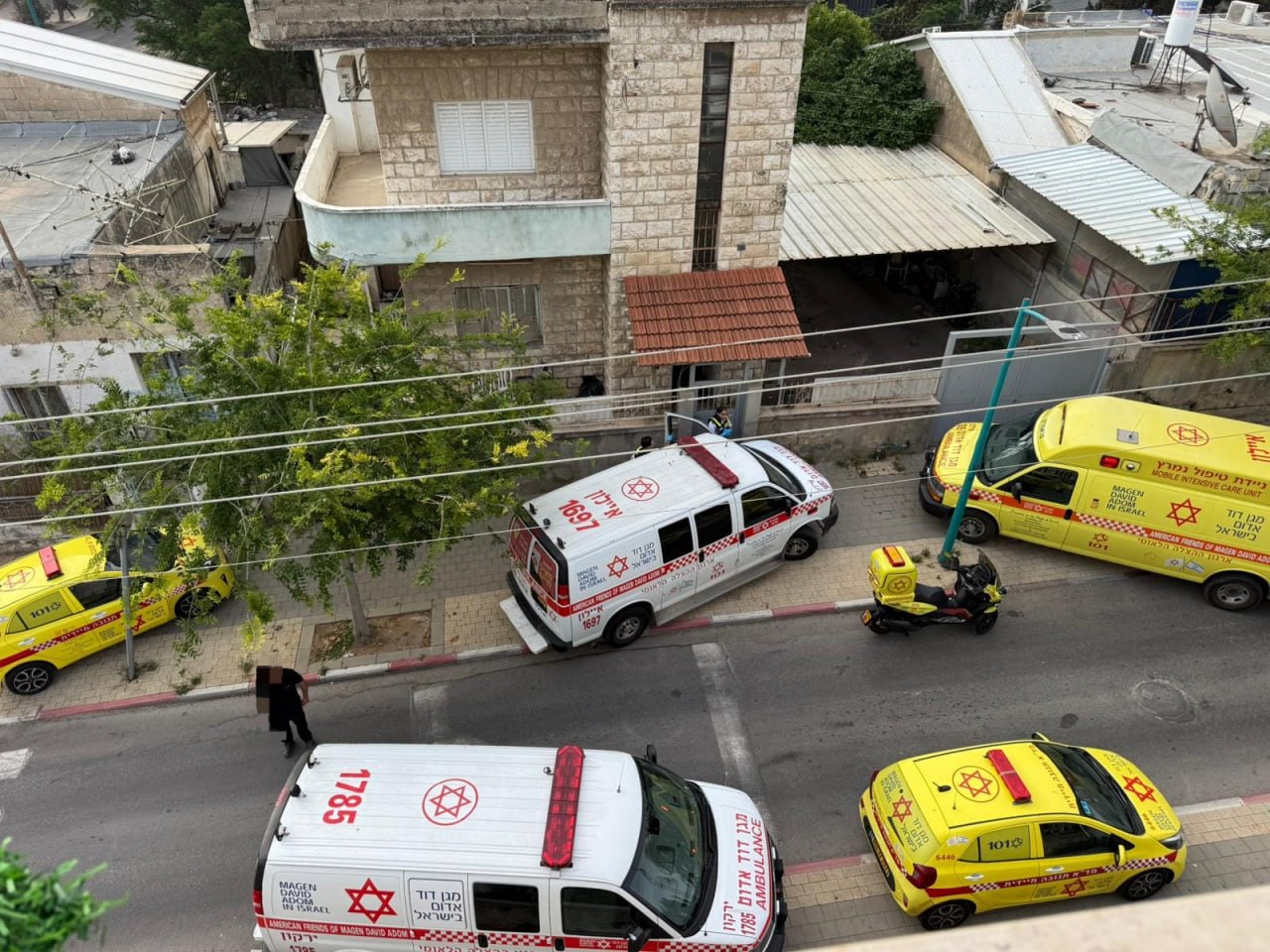 זירת אלימות ברמלה. צילום: מד