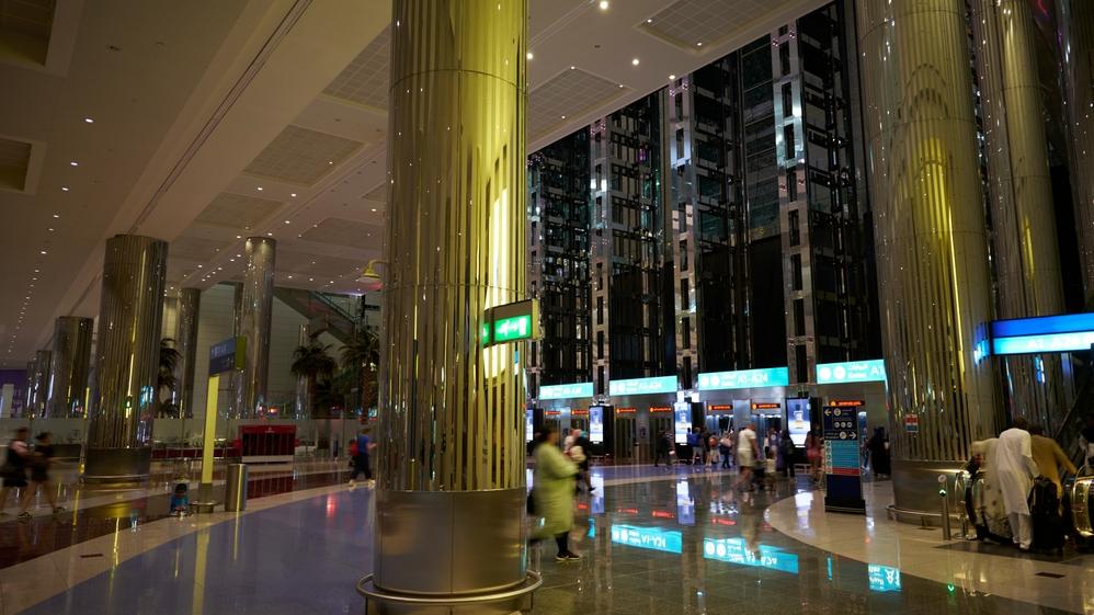 DXB Dubai International Airport terminal in Dubai/ Shutterstock