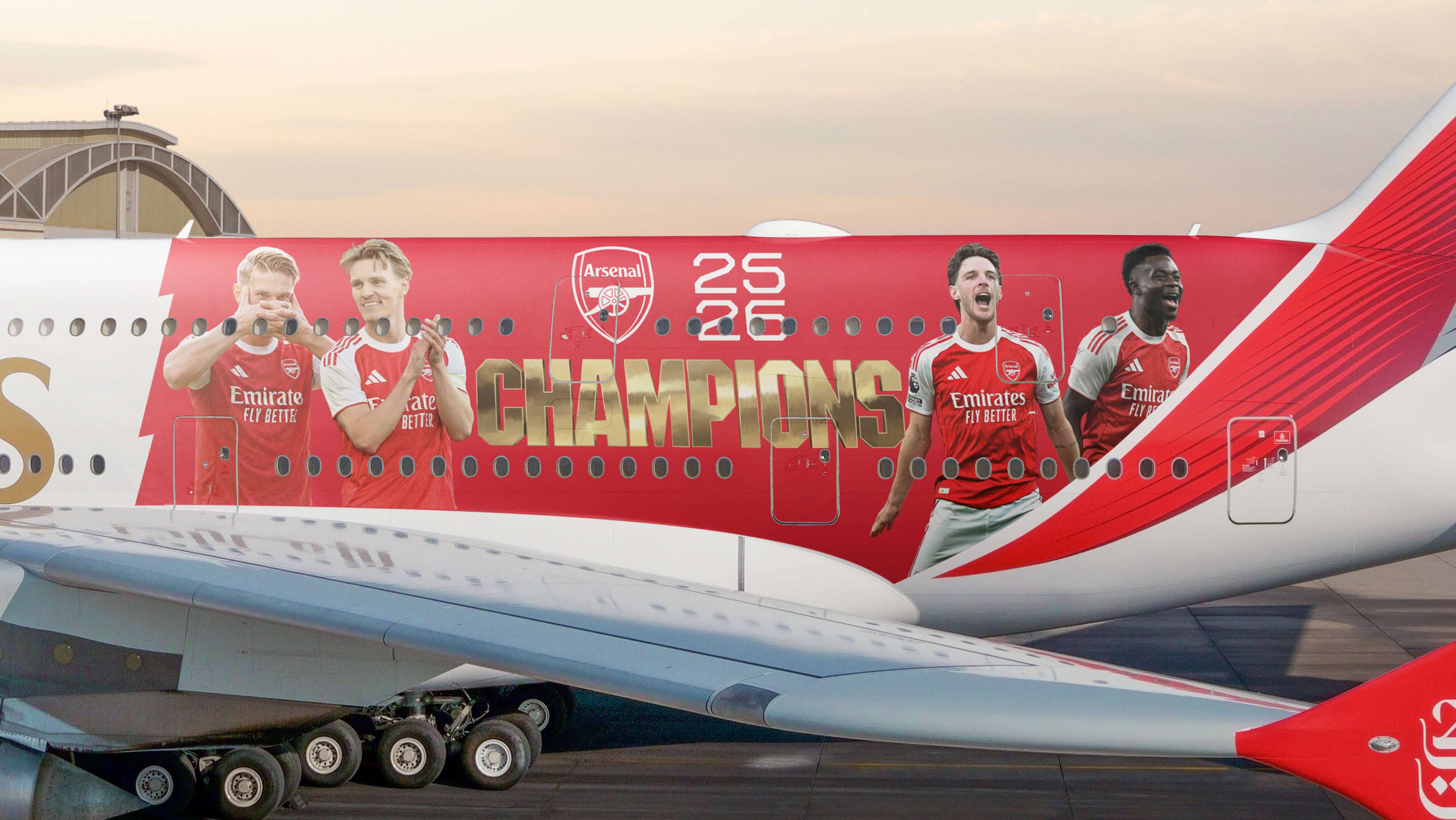 המטוס החדש של ארסנל. צילום: Emirates