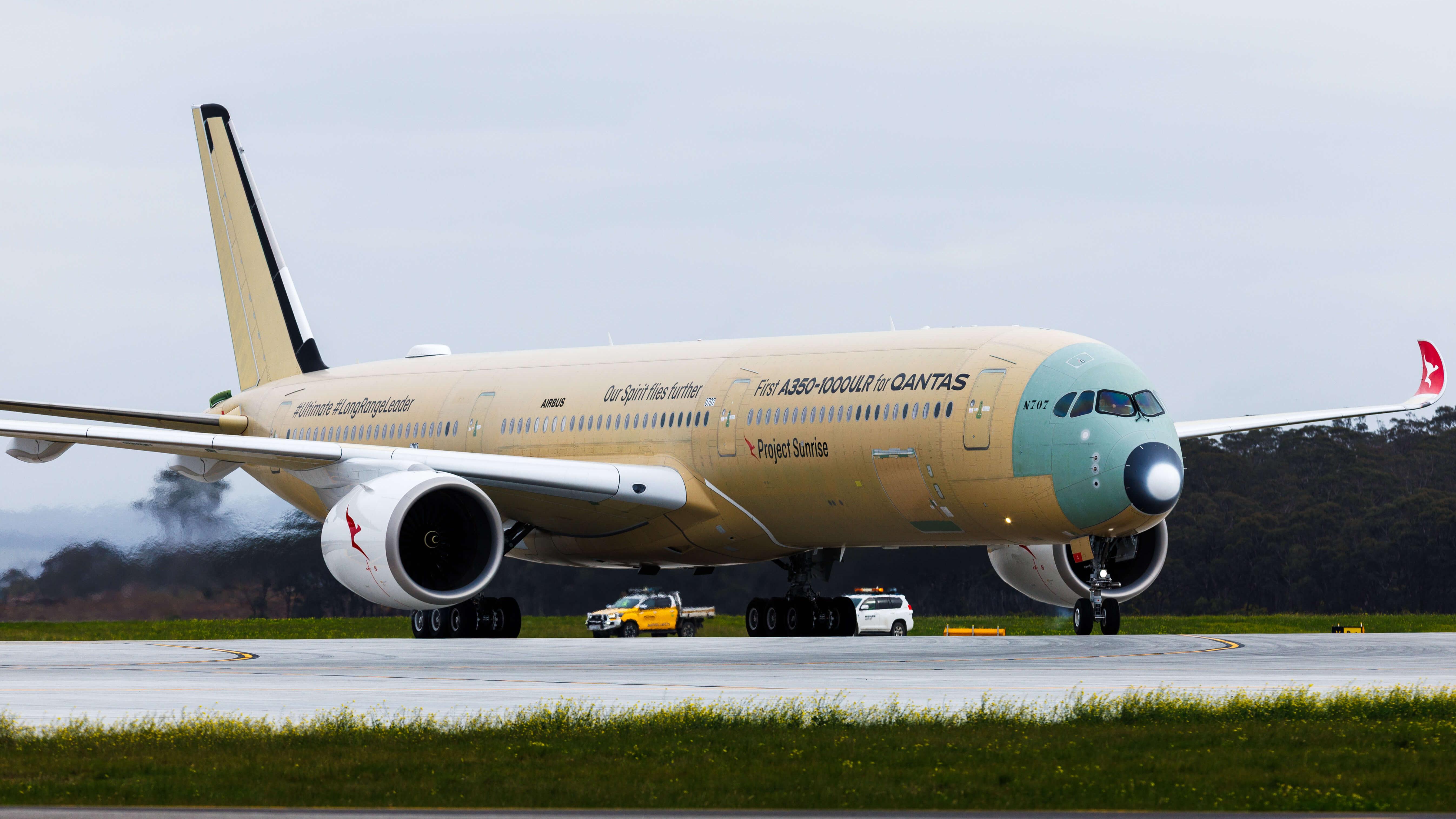 השמש כבר לא תשקע בדרך: Airbus A350-1000ULR. צילום: Qantas
