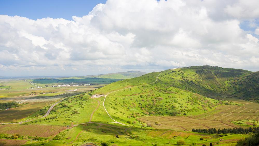 מבט על אזור הגבול בין ישראל לסוריה, מרמת הגולן. Shutterstock