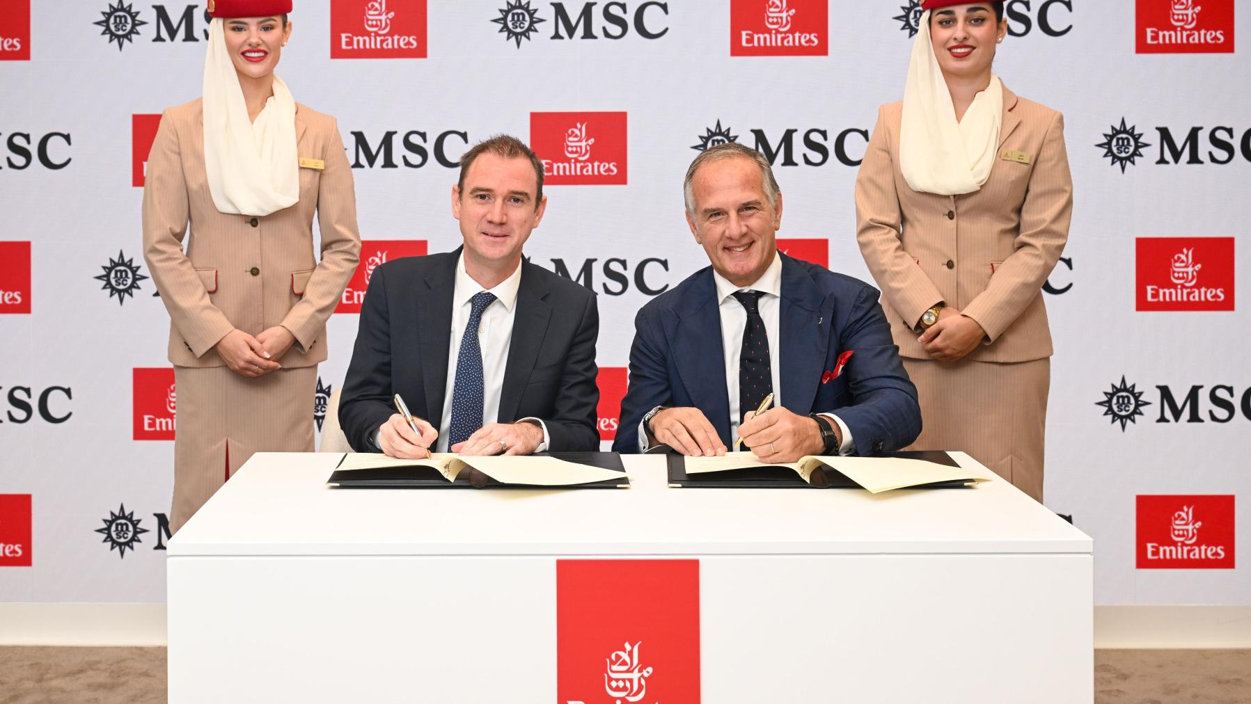 Emirates-MSC-Signing. צילום: Emirates