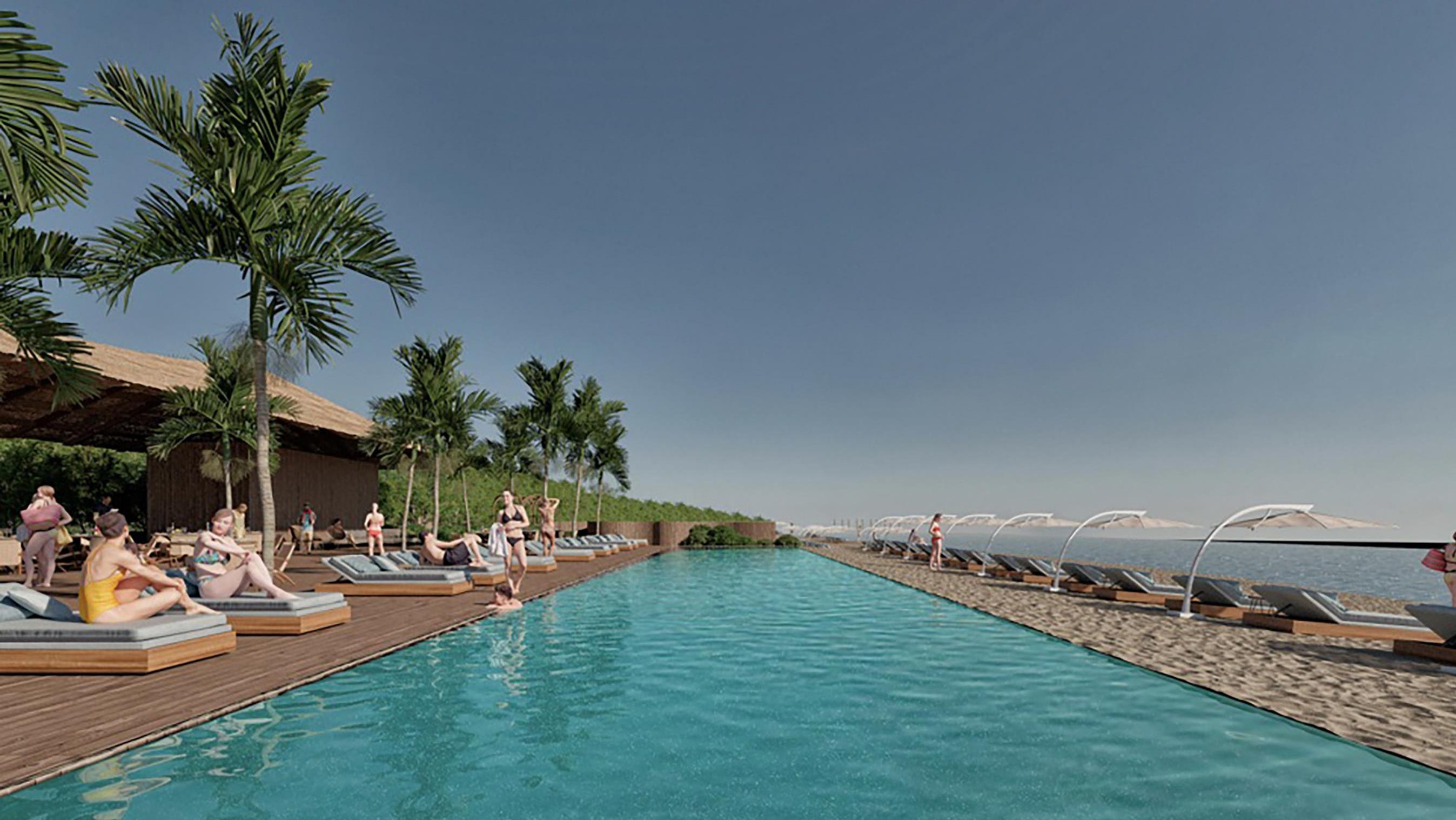 Grand Hyatt Cancun Beach Resort Beach Club Pool. צילום: Hyatt 