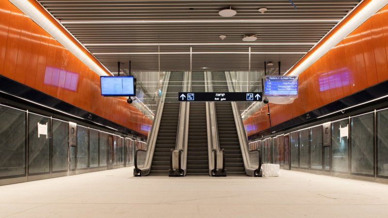 תחנה תת קרקעית של הרכבת הקלה (צילום: נת"ע) תחנה תת קרקעית של הרכבת הקלה (צילום: נת"ע)