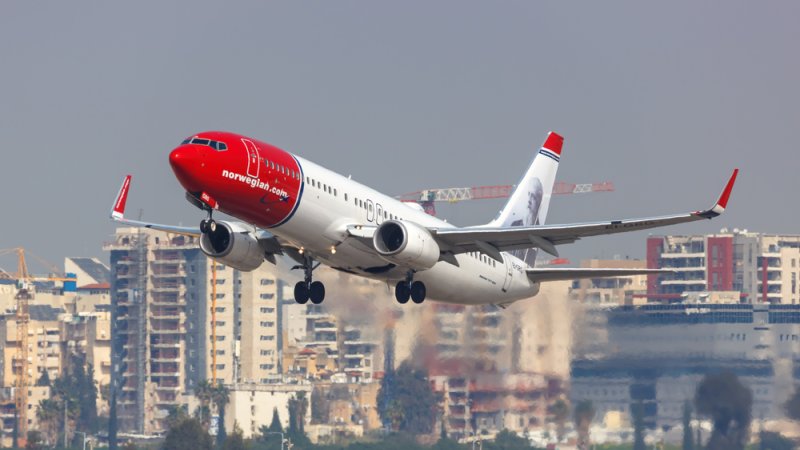 מטוס נורווגיאן בת״א. צילו: Shutterstock מטוס נורווגיאן בת״א. צילו: Shutterstock