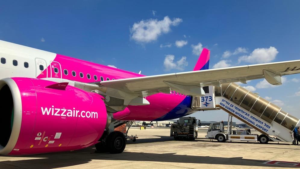 Wizz Air at Ben Gurion Airport. Photo: Shutterstock