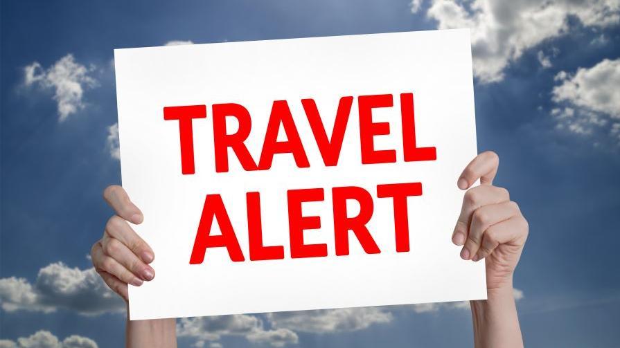 Travel warning. Photo: Shutterstock