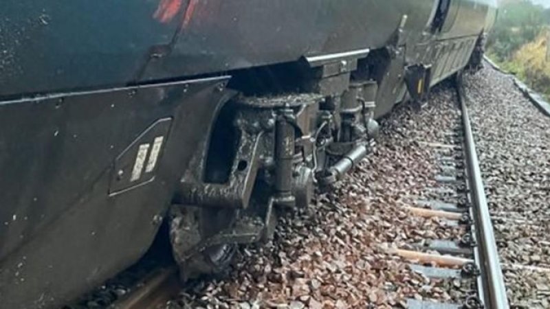 Derailed train. Photo: West Coast Main Line