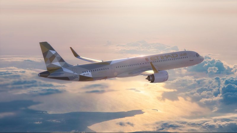Etihad's first Airbus A321LR aircraft. Photo: Etihad Airways