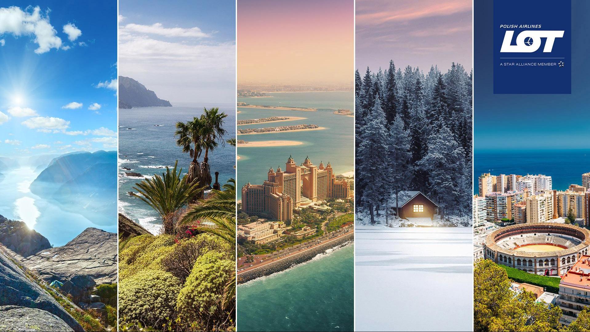 LOT's winter destinations. Photo: LOT Polish Airlines