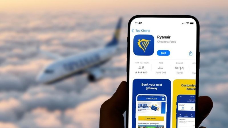 Ryanair app. Photo: PhotoGranary02 / Shutterstock