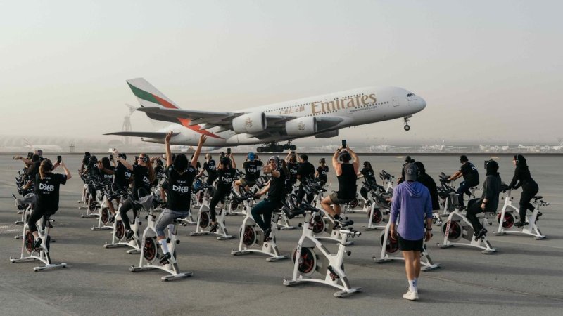 Fitness at Emirates. Photo: DXB