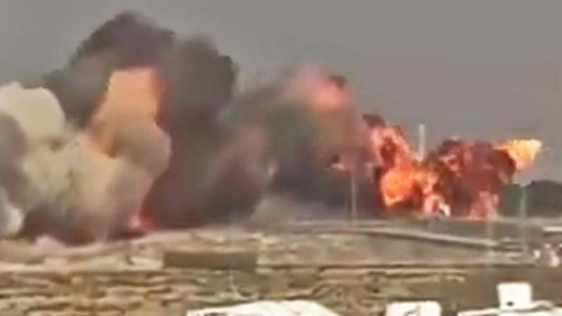 Air India jet crash at Dubai Airshow. Photo: X page