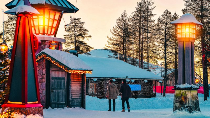 Reception at Santa Claus village at Rovaniemi of Finland Lapland. Photo: Roman Babakin (Shutterstock))