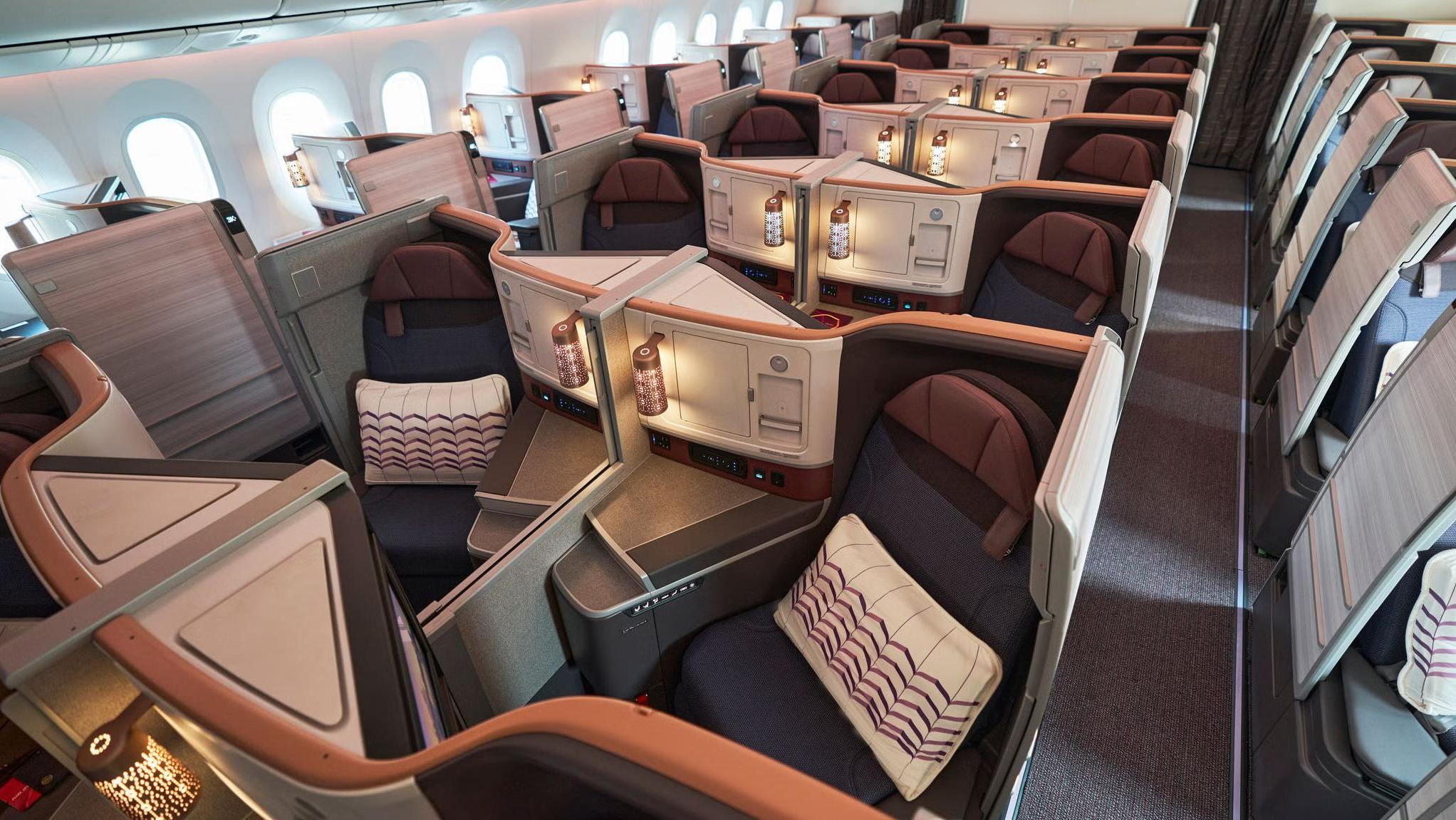 Business class on a B787-9. Photo: Air India